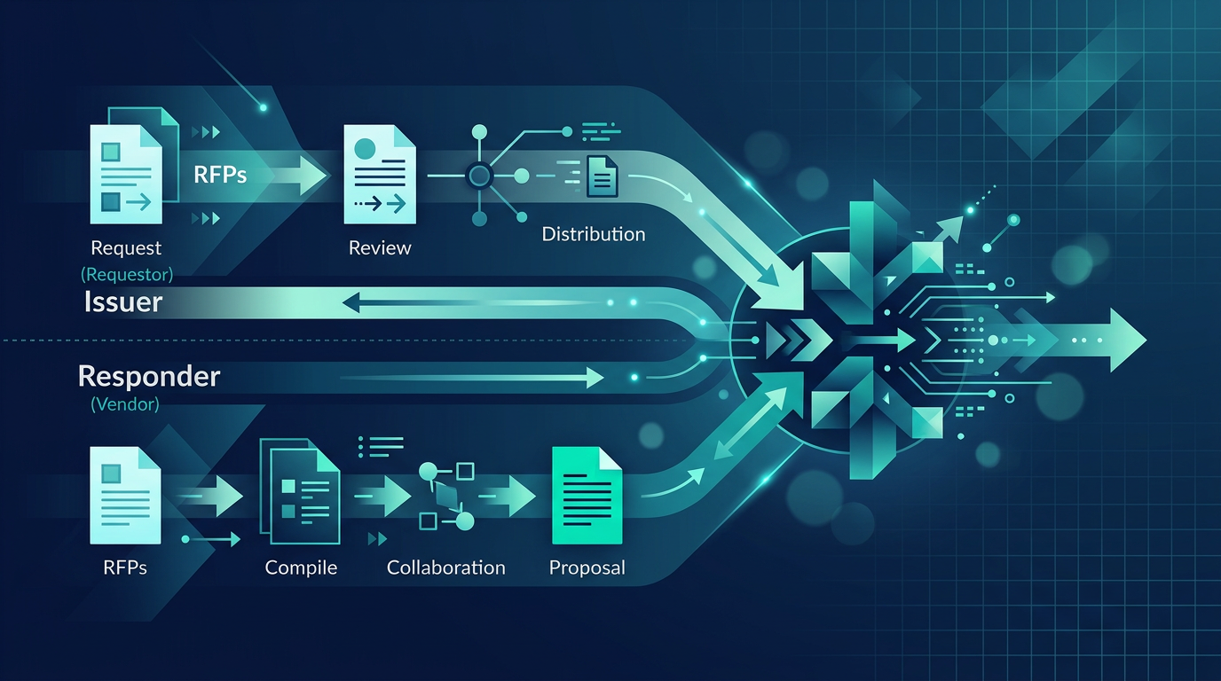Two sides of a coin representing RFP responders and issuers.